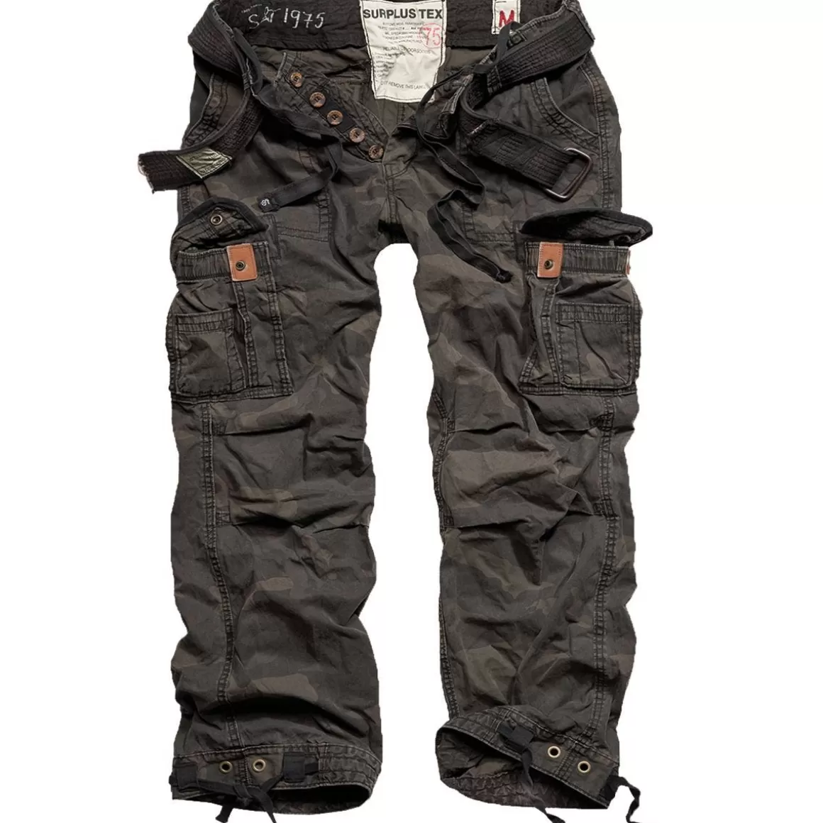 Surplus Trousers> Premium Vintage Trousers Black Camo
