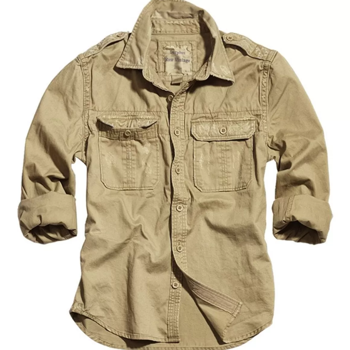 Maxpedition Shirts>Surplus Raw Vintage Long Sleeve Shirt Beige