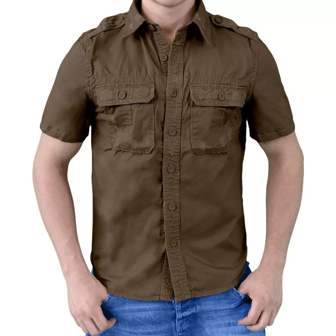 Helikon Shirts>Surplus Raw Vintage Short Sleeve Shirt Brown