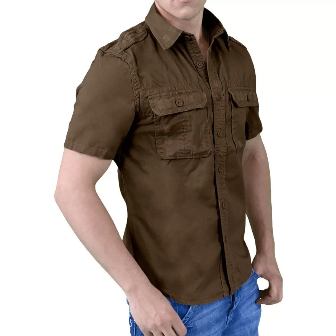 Helikon Shirts>Surplus Raw Vintage Short Sleeve Shirt Brown