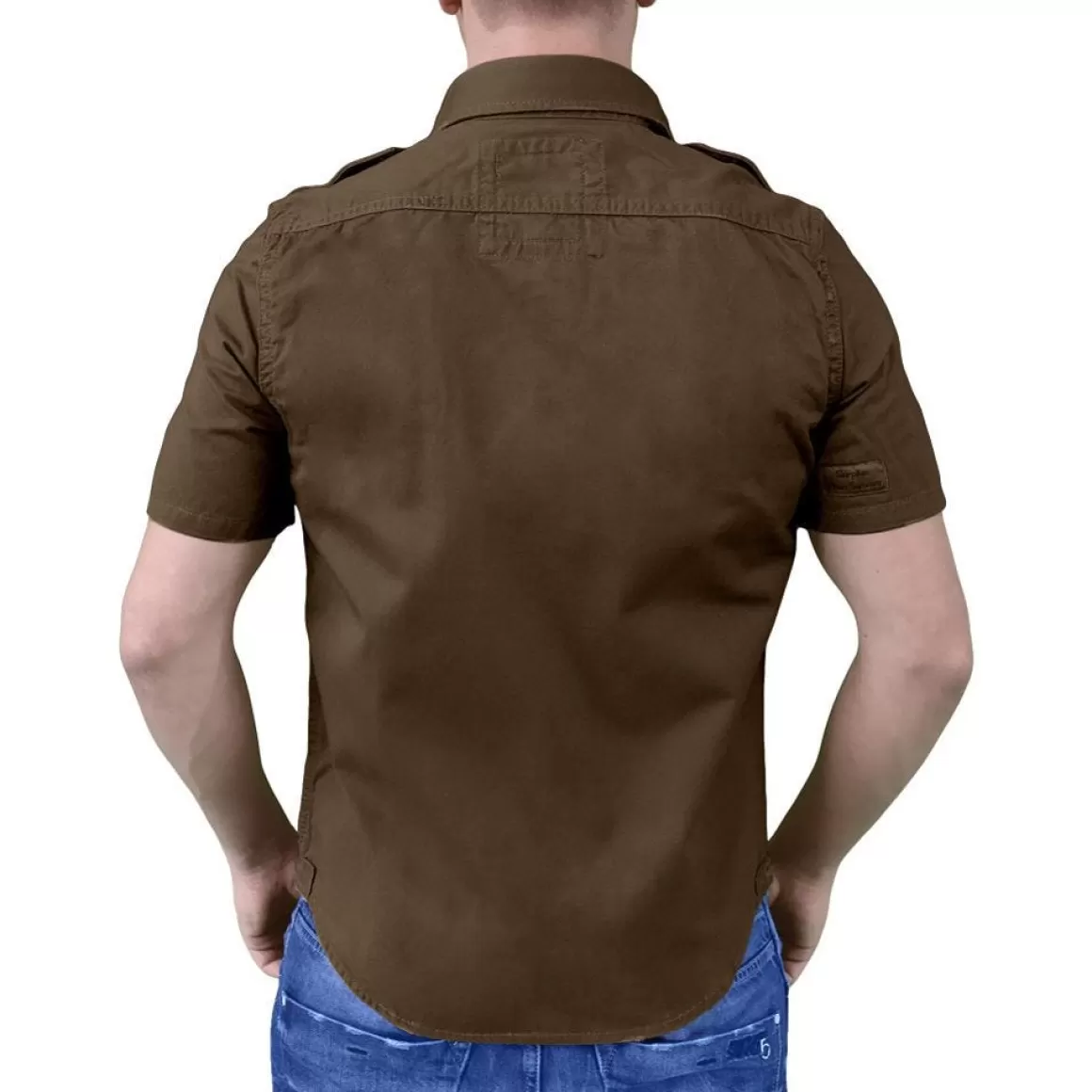 Helikon Shirts>Surplus Raw Vintage Short Sleeve Shirt Brown