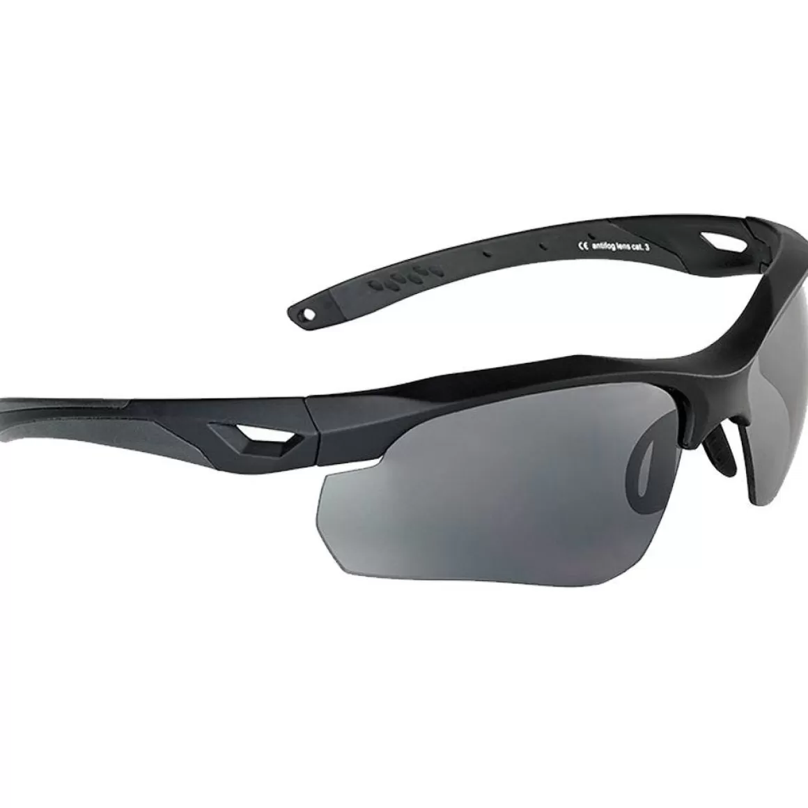 Swiss Eye Ballistic Glasses> Skyray Sunglasses - Smoke + Clear Lens / Black Rubber Frame