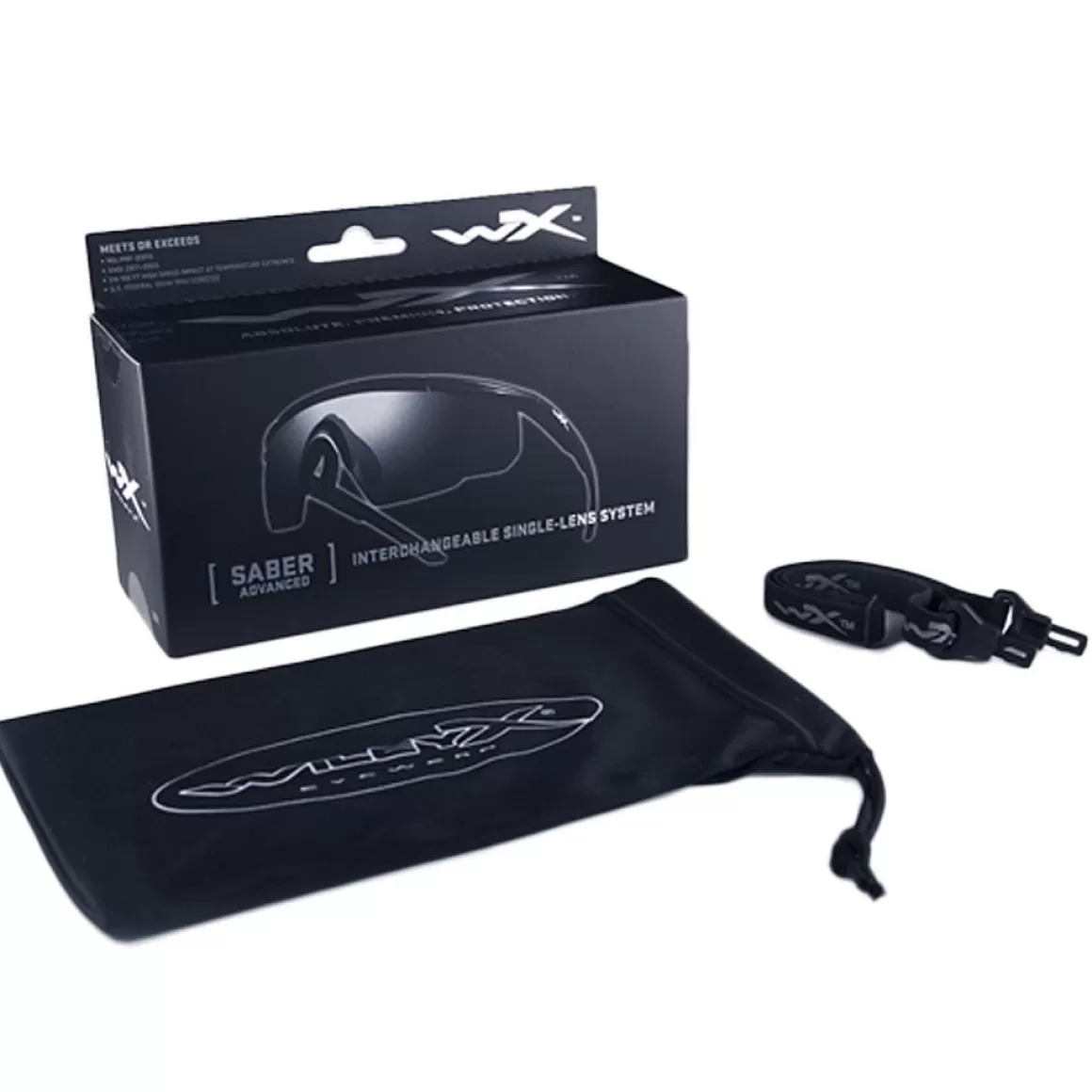 Wiley X Ballistic Glasses> Saber Advanced Glasses - Pale Yellow Lens / Matte Black Frame