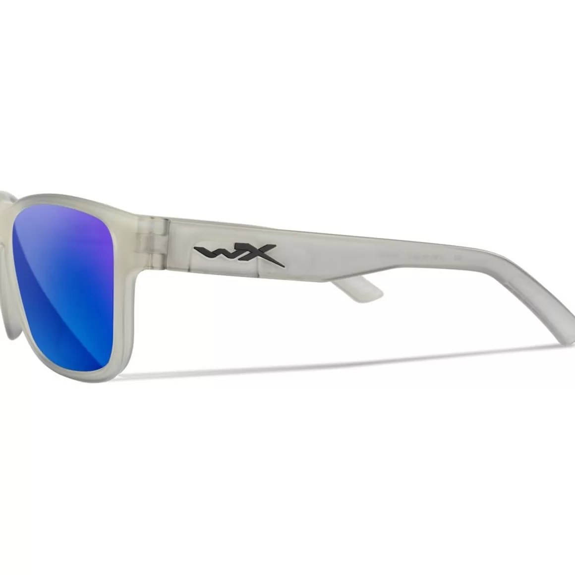 Wiley X Glasses> Wx Ovation Glasses - Captivate Polarized Blue Mirror Lenses / Matte Slate Frame