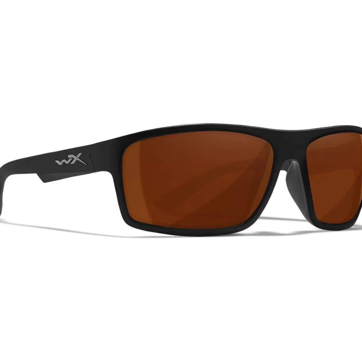 Wiley X Glasses> Wx Peak Glasses - Captivate Polarized Copper Lenses / Matte Black Frame