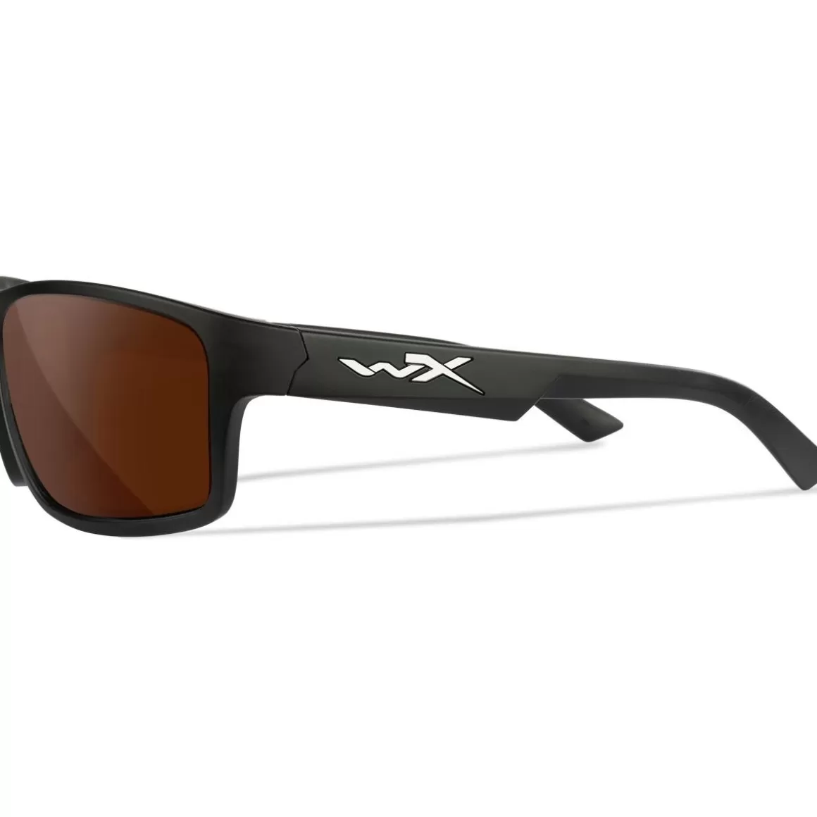 Wiley X Glasses> Wx Peak Glasses - Captivate Polarized Copper Lenses / Matte Black Frame